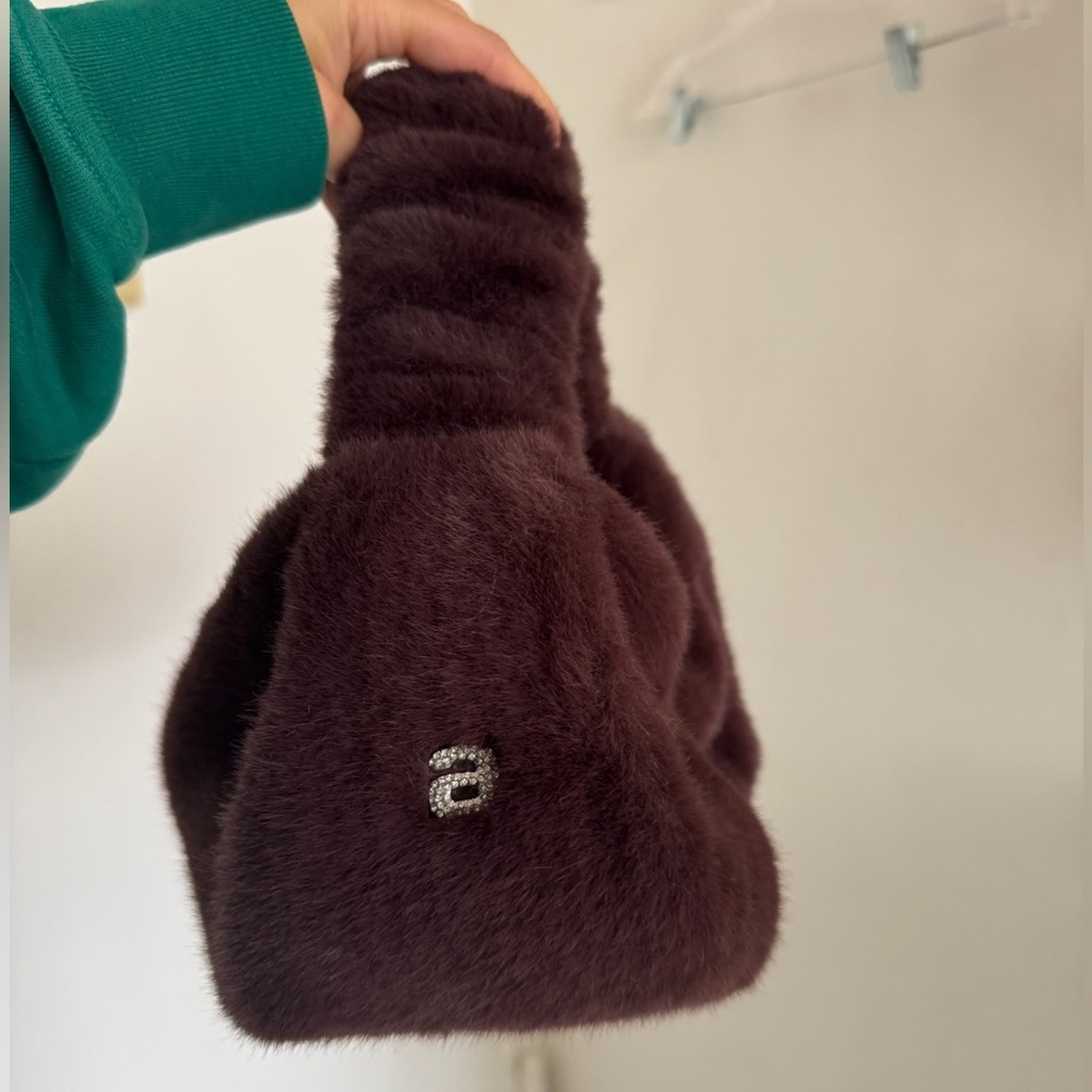 Alexander Wang scrunchie fur small bag in cola - Picture 4 of 6